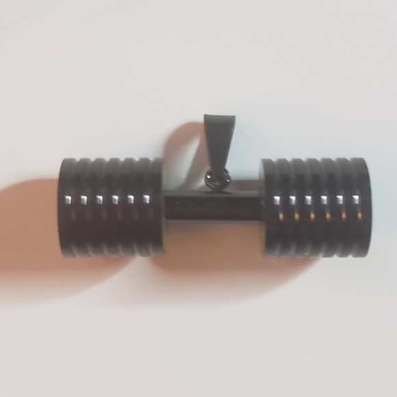 Stainless Steel Dumbell Charm. NWOT - Picture 3 of 5